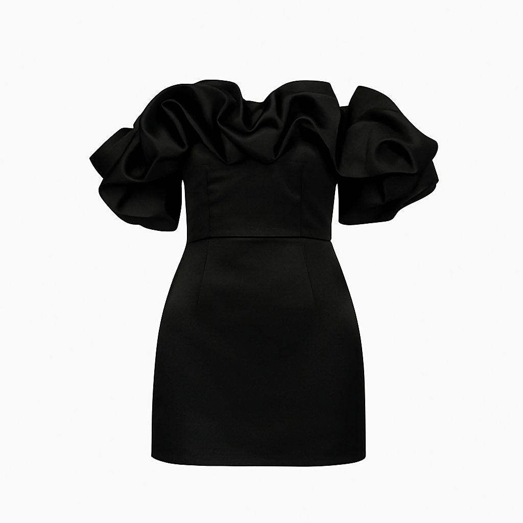 Leanna - Gerimpelde Off-Shoulder Jurk voor Dames – Elegant & Speels