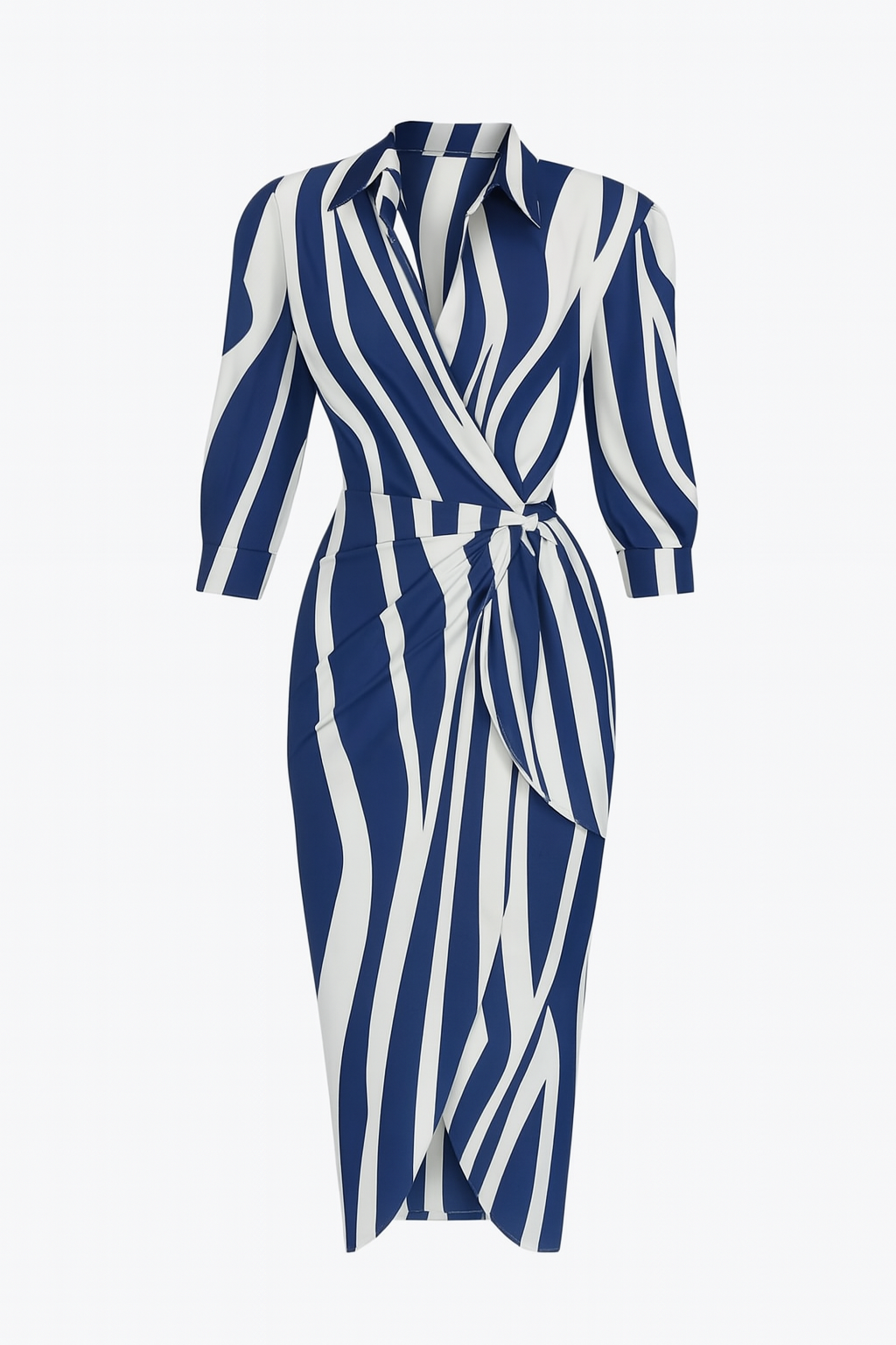 Sophie - Gestreepte Wikkeljurk Voor Dames - Levendig & Chic