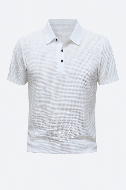 Morten - gestructureerd poloshirt