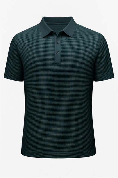 Morten - gestructureerd poloshirt