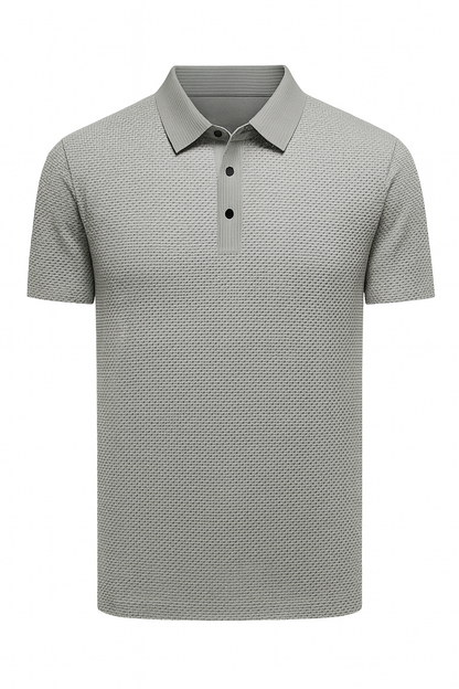 Morten - gestructureerd poloshirt