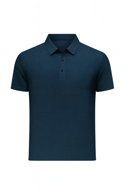 Morten - gestructureerd poloshirt