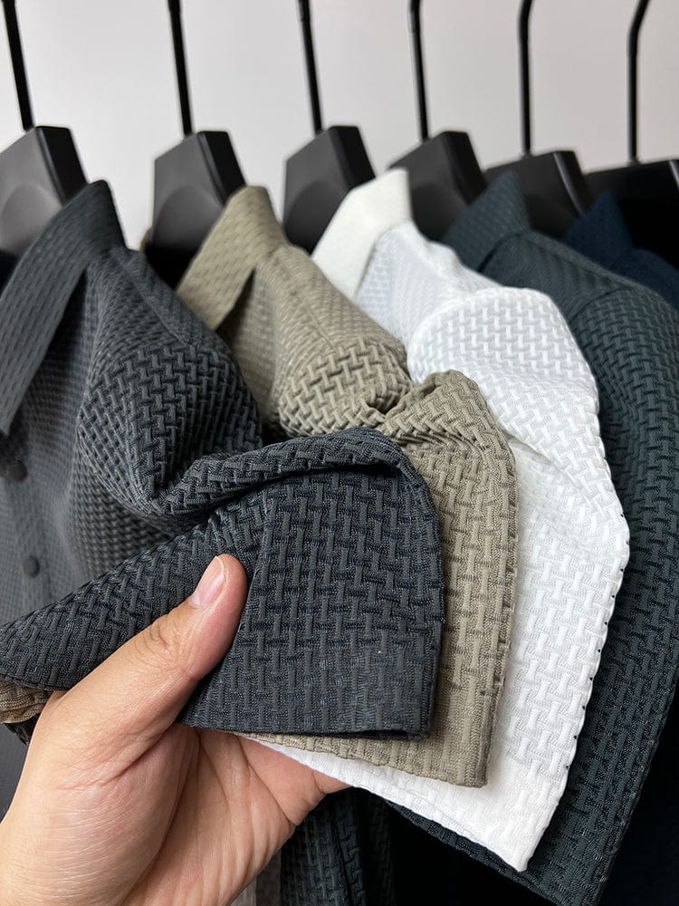 Morten - gestructureerd poloshirt